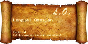 Lengyel Osszián névjegykártya