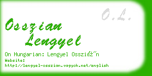 osszian lengyel business card